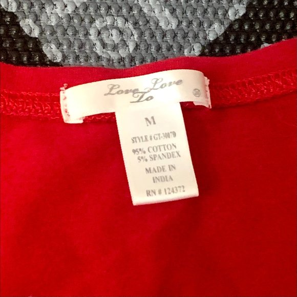 Red scoop neck tee - Picture 2 of 2